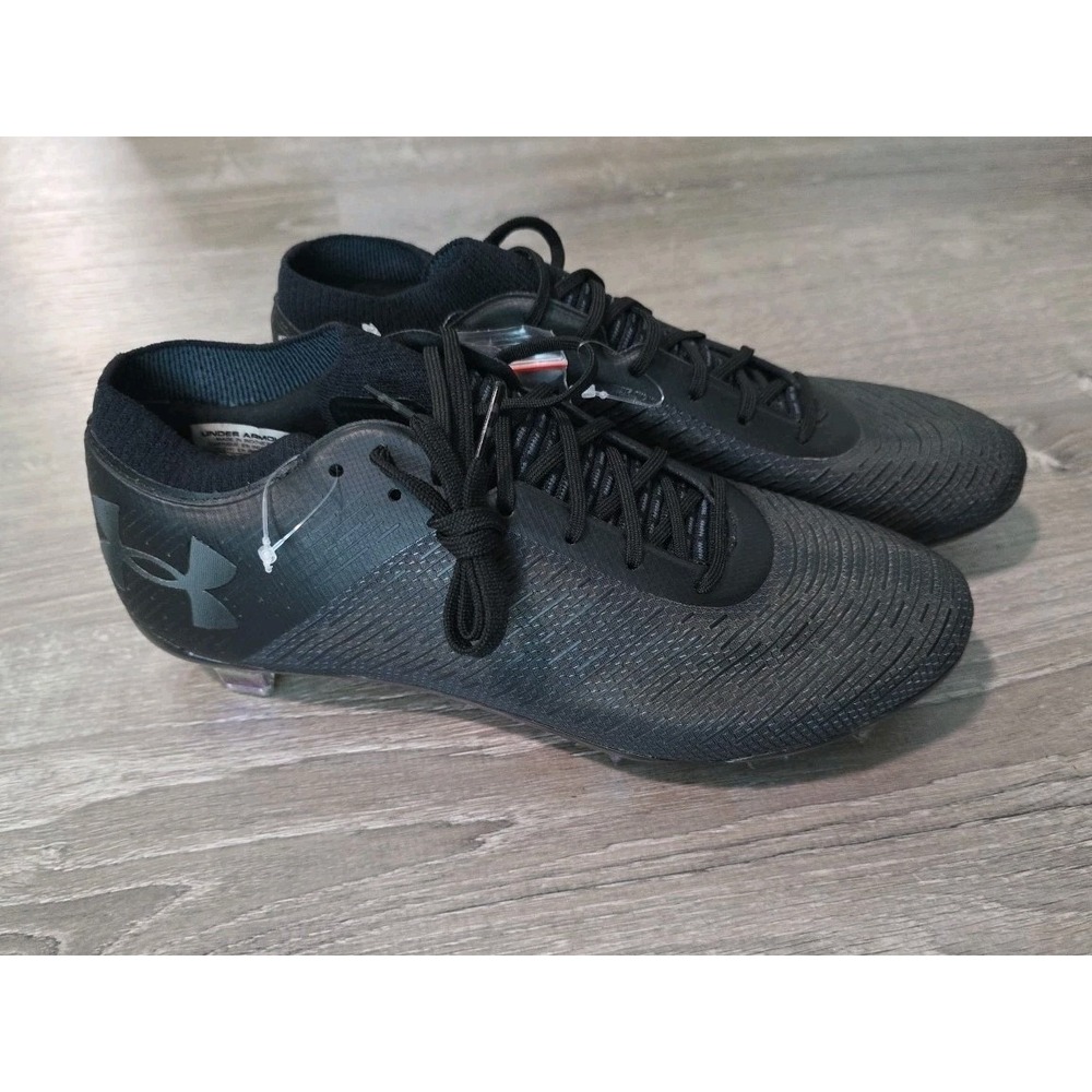 Under Amour MENS SIZE 7 Shadow FG Black Soccer Cleats 3025643-002